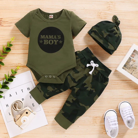 'Mamas Boy' Romper & Pants Set