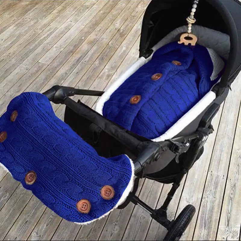 Knitted Baby Sleeping Bag - Navy