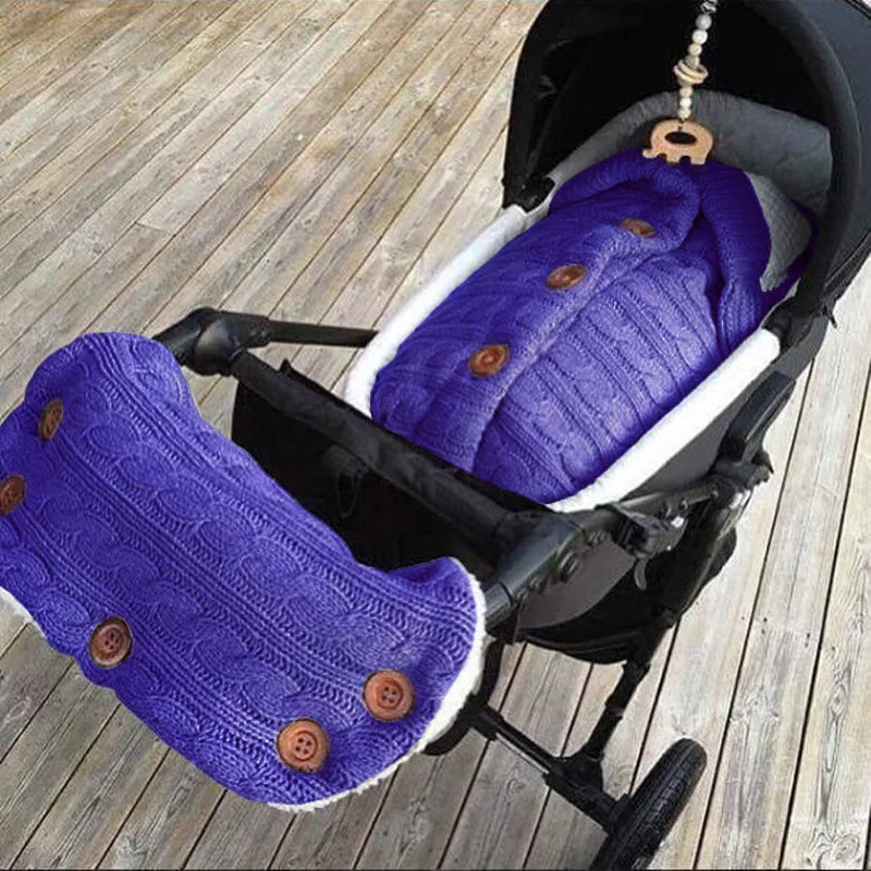 Knitted Baby Sleeping Bag - Purple