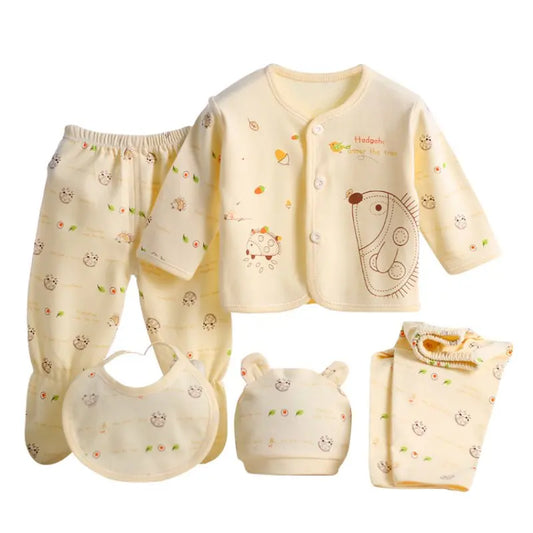 Hedgehog Newborn 5 Piece Set - Lemon