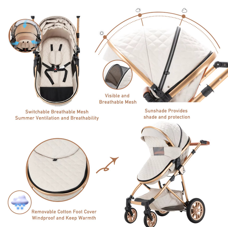 The Harmony 3 in 1 Travel System - Beige